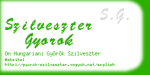 szilveszter gyorok business card