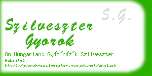 szilveszter gyorok business card